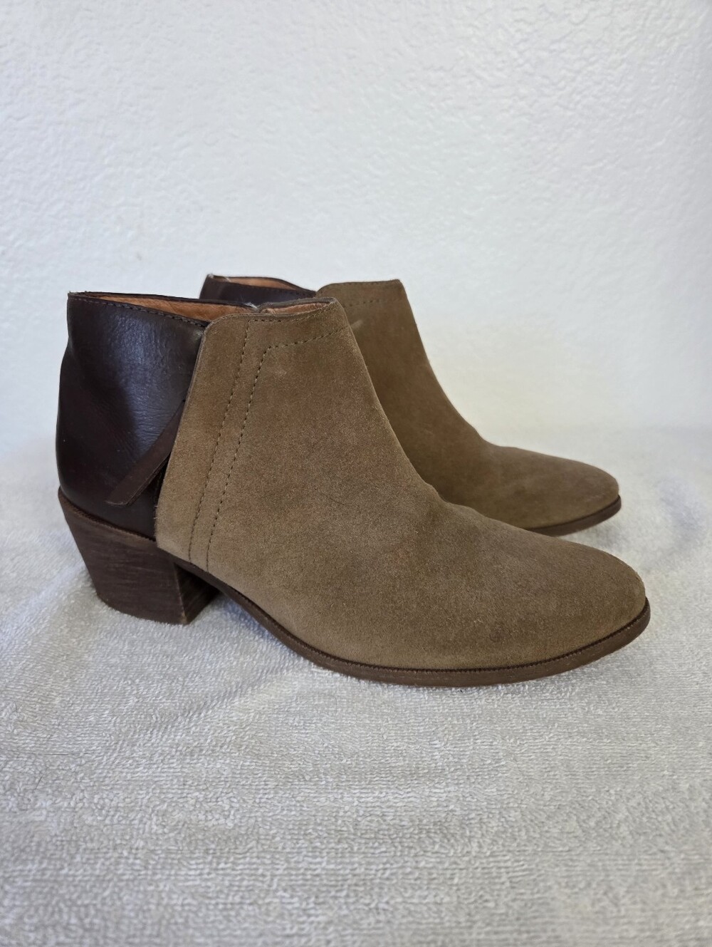 Madewell Cait Ankle Booties Women's Size 6.5 Leather Suede